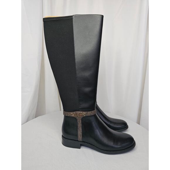 MICHAEL Michael Kors Women's Finley Tall Riding Boots Blk/Brown Size 7.5WS NWT - Picture 11 of 14